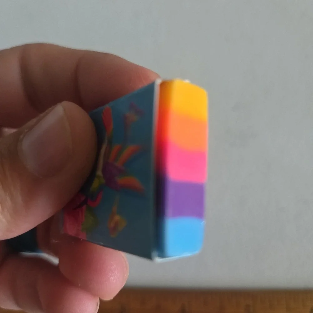 Vintage Y2K Lisa Frank Masterpiece Hummingbird Rainbow Eraser